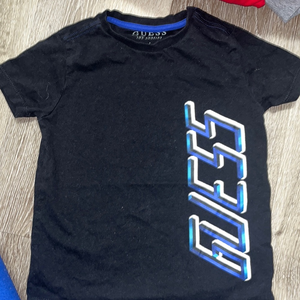 Black Royal White Crew Neck Guess Short Sleeve 4